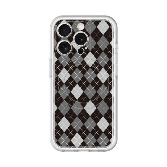 スリムプロテクションプレミアムケース with MagSafe［ Argyle - Black ］