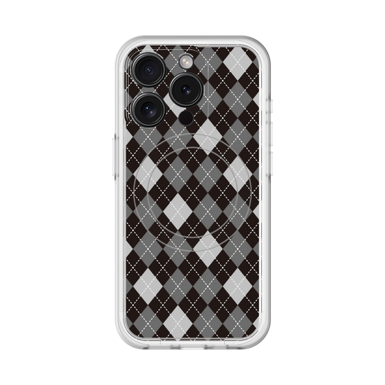 スリムプロテクションプレミアムケース with MagSafe［ Argyle - Black ］