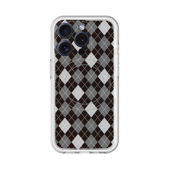 スリムプロテクションプレミアムケース with MagSafe［ Argyle - Black ］
