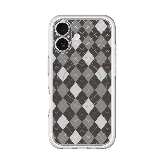 スリムプロテクションプレミアムケース with MagSafe［ Argyle - Black ］