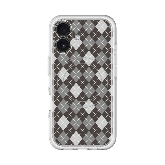 スリムプロテクションプレミアムケース with MagSafe［ Argyle - Black ］