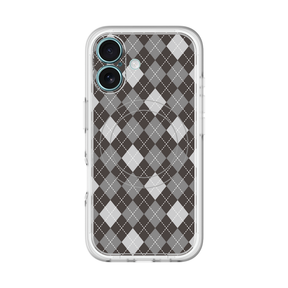 スリムプロテクションプレミアムケース with MagSafe［ Argyle - Black ］
