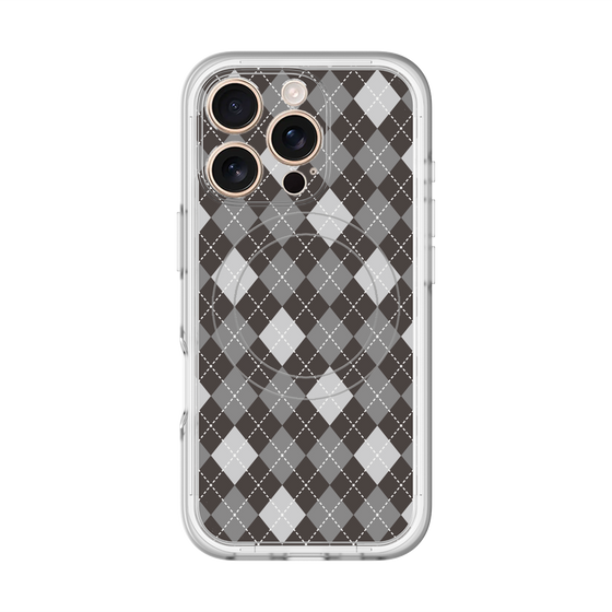スリムプロテクションプレミアムケース with MagSafe［ Argyle - Black ］