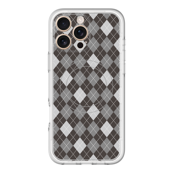 スリムプロテクションプレミアムケース with MagSafe［ Argyle - Black ］