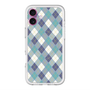 スリムプロテクションプレミアムケース with MagSafe［ Argyle - Blue ］