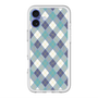 スリムプロテクションプレミアムケース with MagSafe［ Argyle - Blue ］