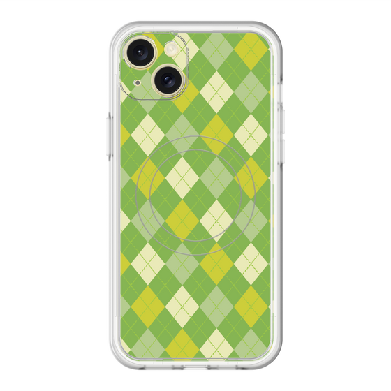 スリムプロテクションプレミアムケース with MagSafe［ Argyle - Green ］