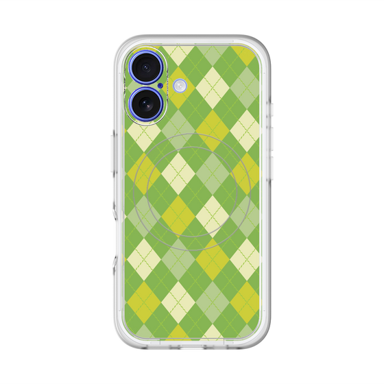 スリムプロテクションプレミアムケース with MagSafe［ Argyle - Green ］