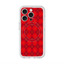 スリムプロテクションプレミアムケース with MagSafe［ Argyle - Red ］