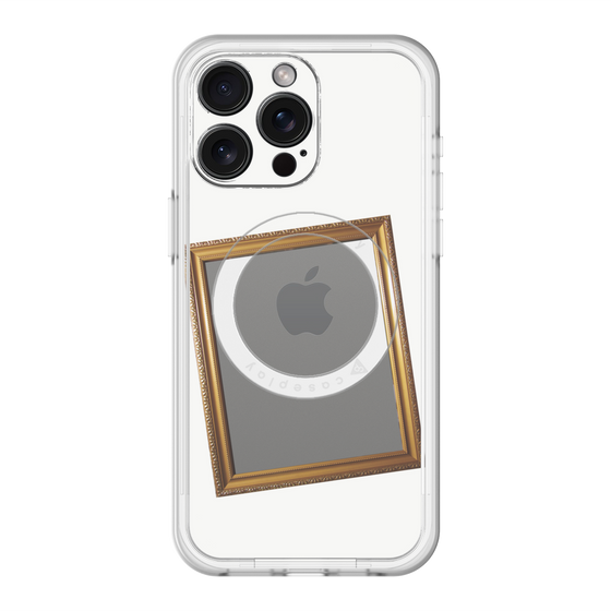 スリムプロテクションプレミアムケース with MagSafe［ Photo Frame - White ］