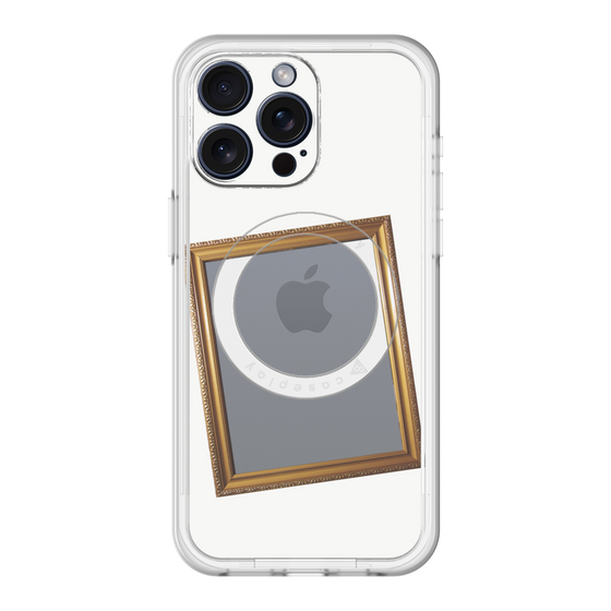 スリムプロテクションプレミアムケース with MagSafe［ Photo Frame - White ］