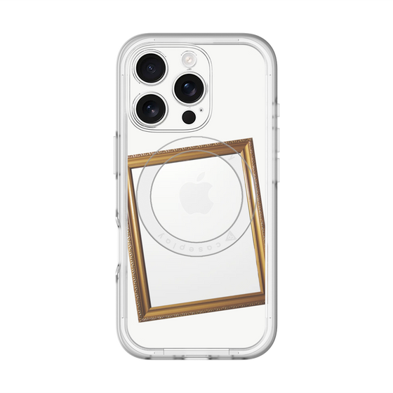 スリムプロテクションプレミアムケース with MagSafe［ Photo Frame - White ］