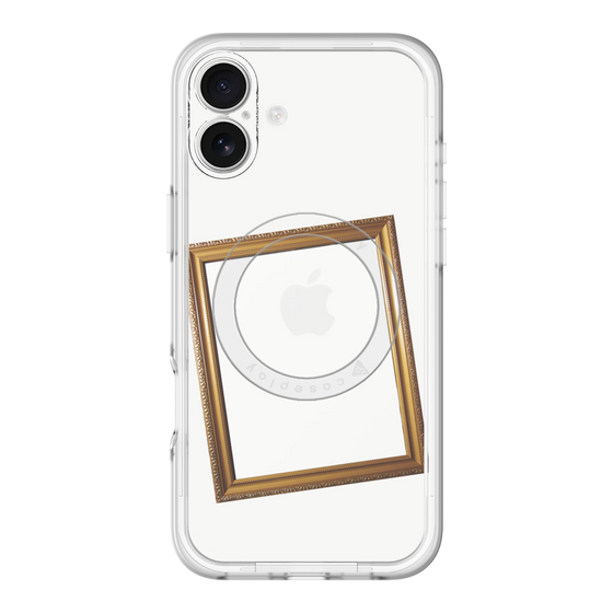 スリムプロテクションプレミアムケース with MagSafe［ Photo Frame - White ］