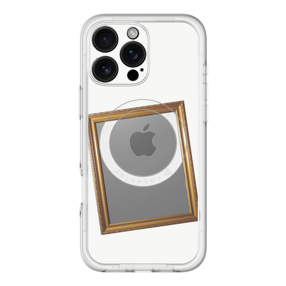 スリムプロテクションプレミアムケース with MagSafe［ Photo Frame - White ］