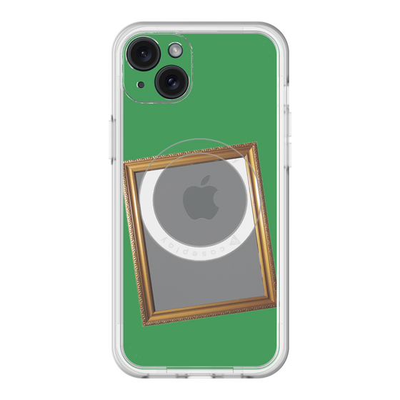 スリムプロテクションプレミアムケース with MagSafe［ Photo Frame - Green ］