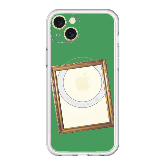スリムプロテクションプレミアムケース with MagSafe［ Photo Frame - Green ］