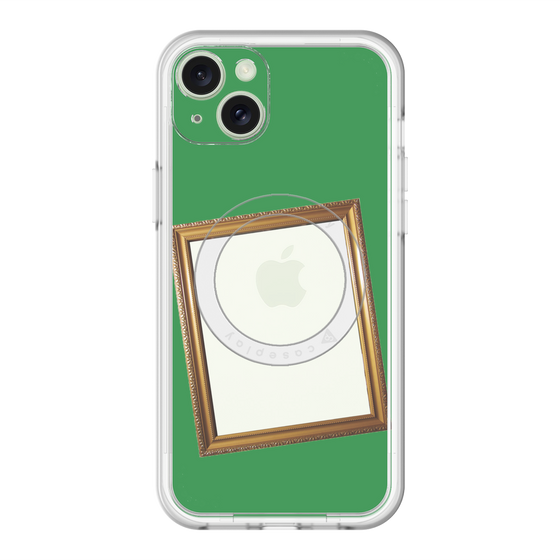 スリムプロテクションプレミアムケース with MagSafe［ Photo Frame - Green ］