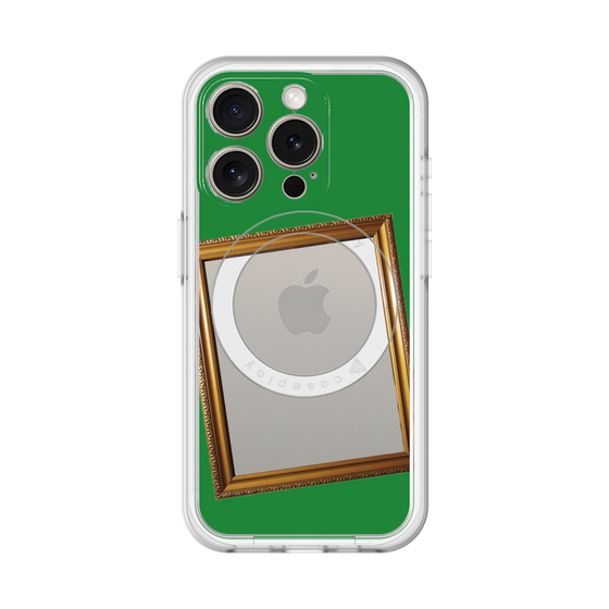 スリムプロテクションプレミアムケース with MagSafe［ Photo Frame - Green ］