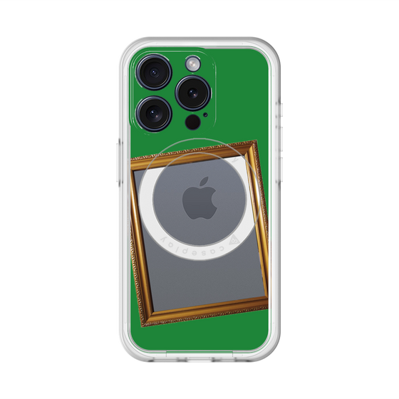スリムプロテクションプレミアムケース with MagSafe［ Photo Frame - Green ］