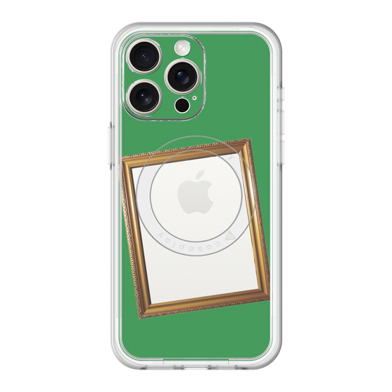 スリムプロテクションプレミアムケース with MagSafe［ Photo Frame - Green ］
