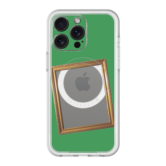 スリムプロテクションプレミアムケース with MagSafe［ Photo Frame - Green ］