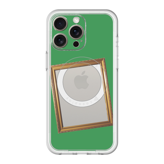 スリムプロテクションプレミアムケース with MagSafe［ Photo Frame - Green ］