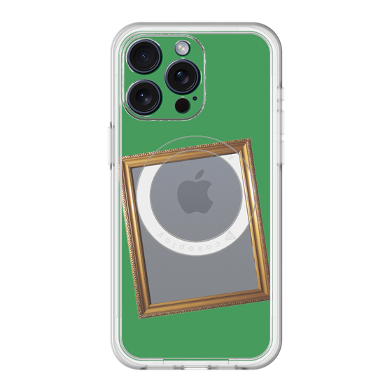 スリムプロテクションプレミアムケース with MagSafe［ Photo Frame - Green ］