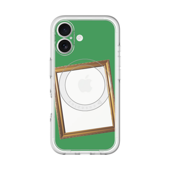 スリムプロテクションプレミアムケース with MagSafe［ Photo Frame - Green ］