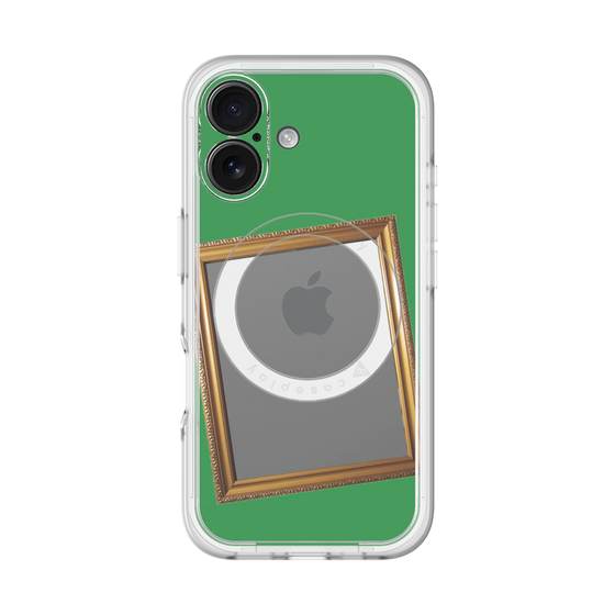 スリムプロテクションプレミアムケース with MagSafe［ Photo Frame - Green ］