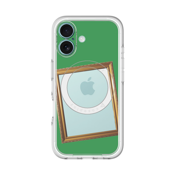 スリムプロテクションプレミアムケース with MagSafe［ Photo Frame - Green ］