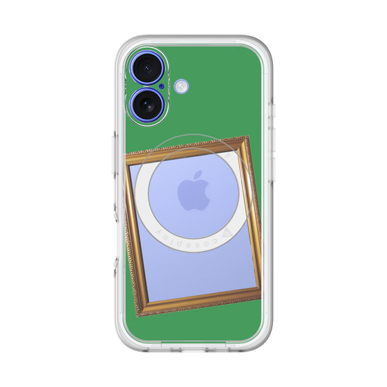 スリムプロテクションプレミアムケース with MagSafe［ Photo Frame - Green ］