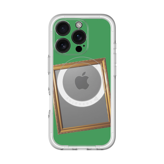 スリムプロテクションプレミアムケース with MagSafe［ Photo Frame - Green ］
