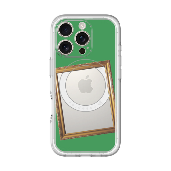 スリムプロテクションプレミアムケース with MagSafe［ Photo Frame - Green ］