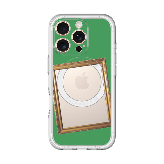スリムプロテクションプレミアムケース with MagSafe［ Photo Frame - Green ］