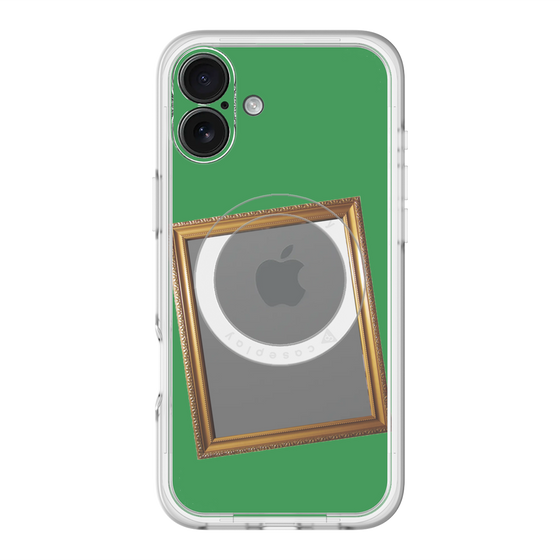 スリムプロテクションプレミアムケース with MagSafe［ Photo Frame - Green ］
