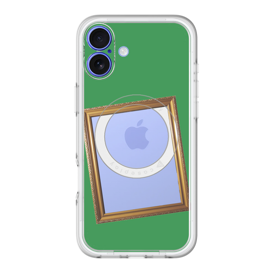 スリムプロテクションプレミアムケース with MagSafe［ Photo Frame - Green ］