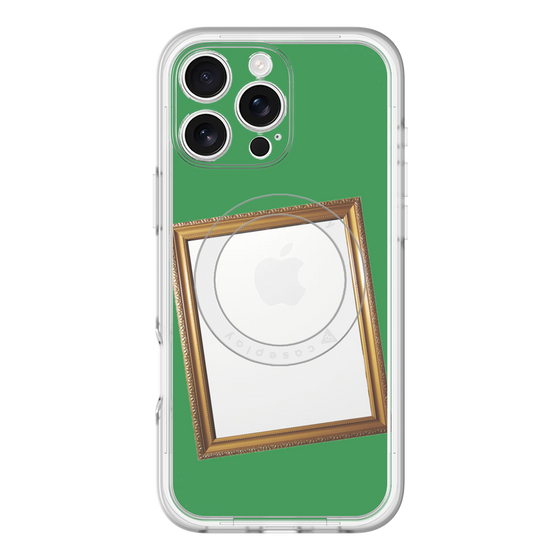 スリムプロテクションプレミアムケース with MagSafe［ Photo Frame - Green ］