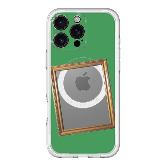 スリムプロテクションプレミアムケース with MagSafe［ Photo Frame - Green ］