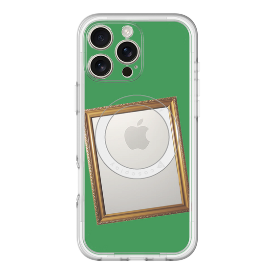 スリムプロテクションプレミアムケース with MagSafe［ Photo Frame - Green ］
