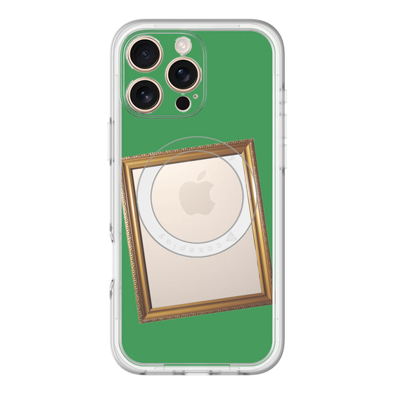 スリムプロテクションプレミアムケース with MagSafe［ Photo Frame - Green ］