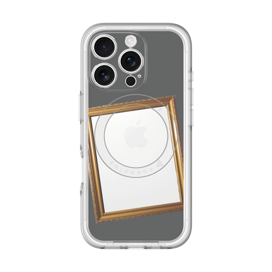 スリムプロテクションプレミアムケース with MagSafe［ Photo Frame - Gray ］