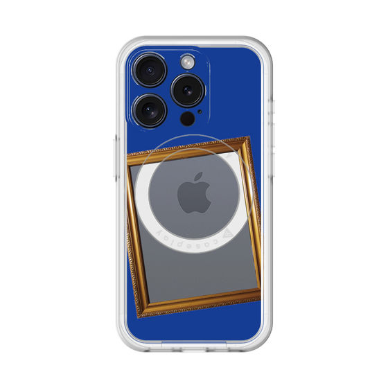 スリムプロテクションプレミアムケース with MagSafe［ Photo Frame - Blue ］