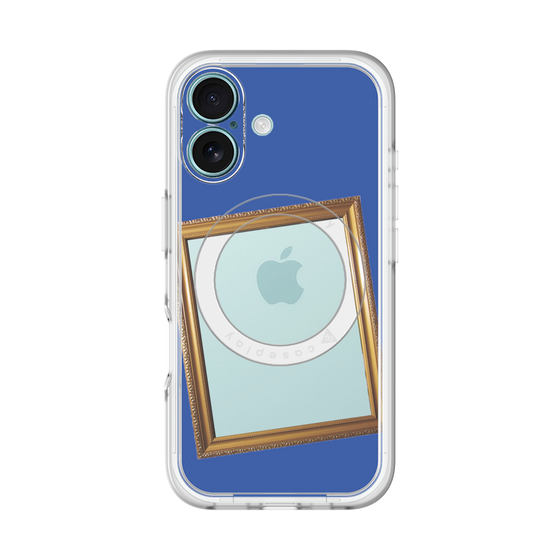 スリムプロテクションプレミアムケース with MagSafe［ Photo Frame - Blue ］