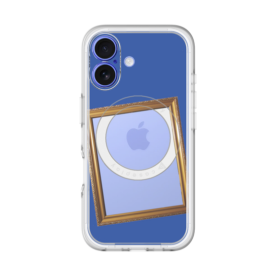 スリムプロテクションプレミアムケース with MagSafe［ Photo Frame - Blue ］