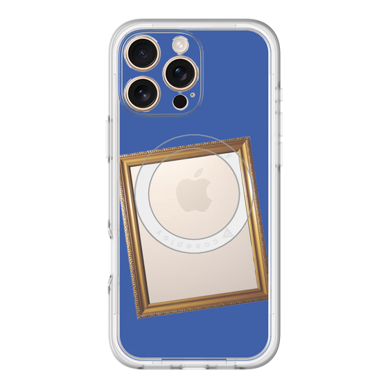 スリムプロテクションプレミアムケース with MagSafe［ Photo Frame - Blue ］