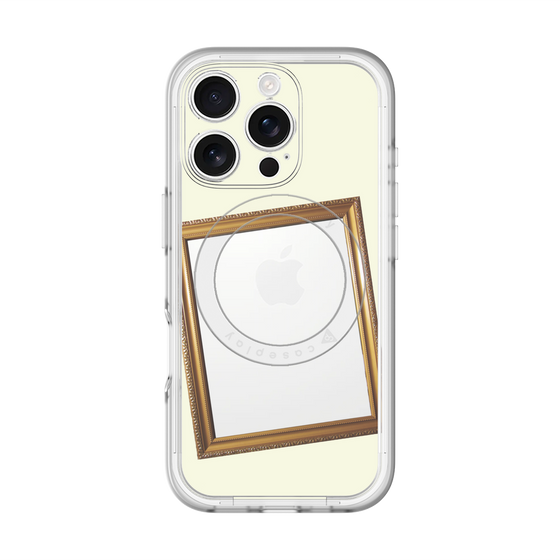 スリムプロテクションプレミアムケース with MagSafe［ Photo Frame - Ivory ］