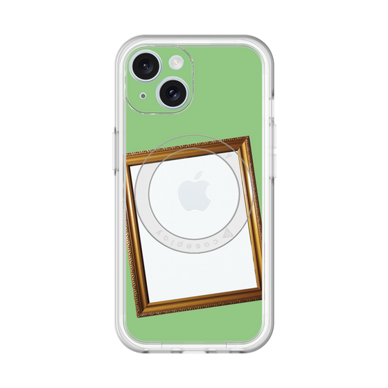 スリムプロテクションプレミアムケース with MagSafe［ Photo Frame - Light Green ］