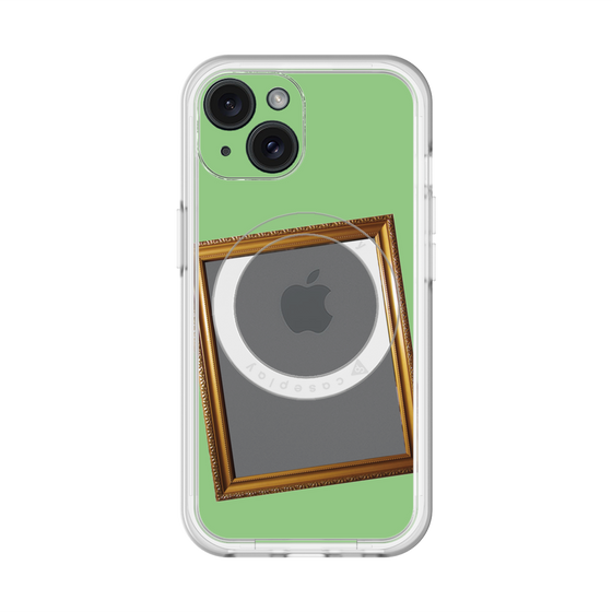 スリムプロテクションプレミアムケース with MagSafe［ Photo Frame - Light Green ］