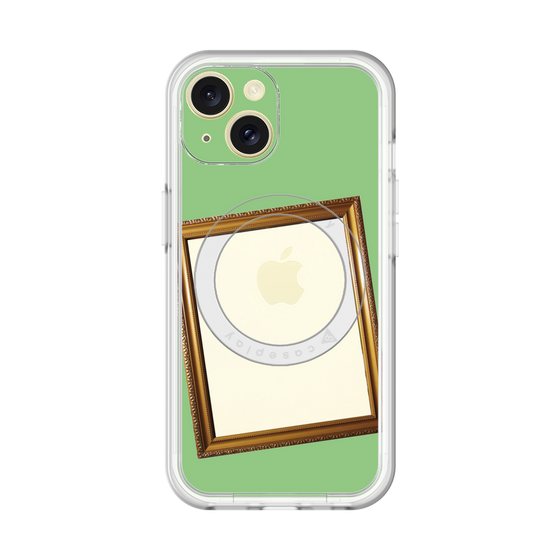 スリムプロテクションプレミアムケース with MagSafe［ Photo Frame - Light Green ］