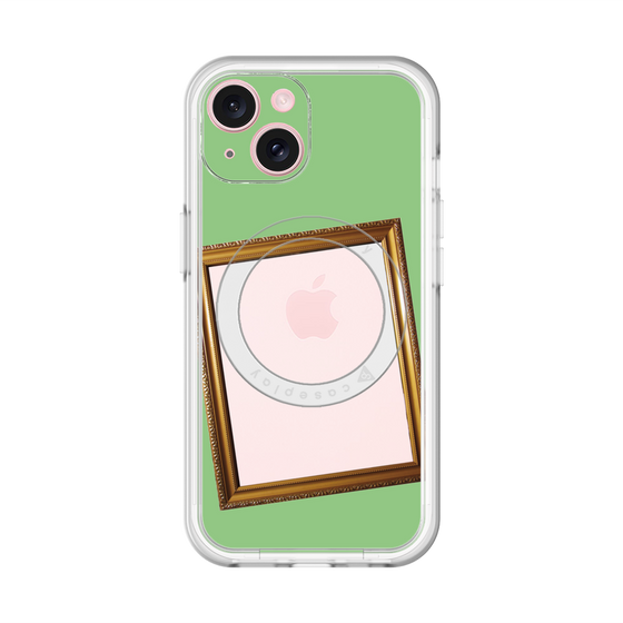 スリムプロテクションプレミアムケース with MagSafe［ Photo Frame - Light Green ］